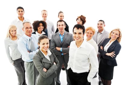 Recruitment team working together